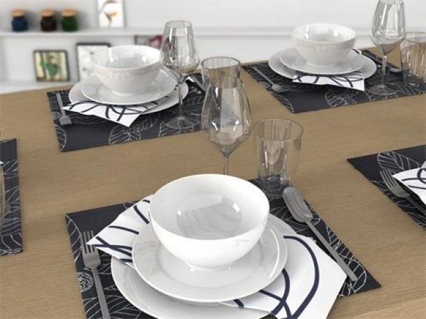 table set 01 3D Model .c4d .max .obj .3ds .fbx .stl .blend