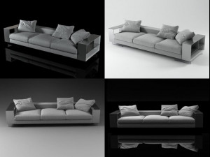 lightpiece sofa by flexform Model 3D