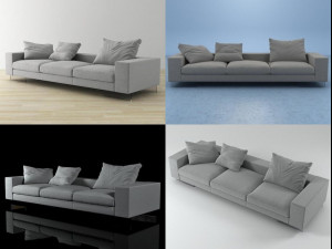 lightpiece sofa by flexform Model 3D