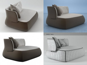 fat sofa fs145ts by bb italia 3D Model