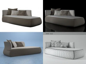 fat sofa fs230ld by bb italia 3D Model