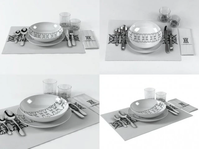 Tischmanieren von skitsch 3D Modell .c4d .max .obj .3ds .fbx .stl .blend 