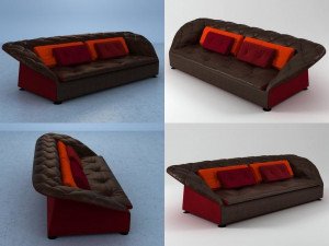 bohemian sofa by moroso 3D Model