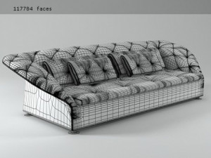 bohemian sofa by moroso 3D Model