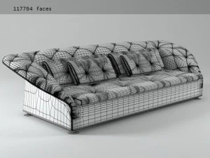 bohemian sofa by moroso 3D Model