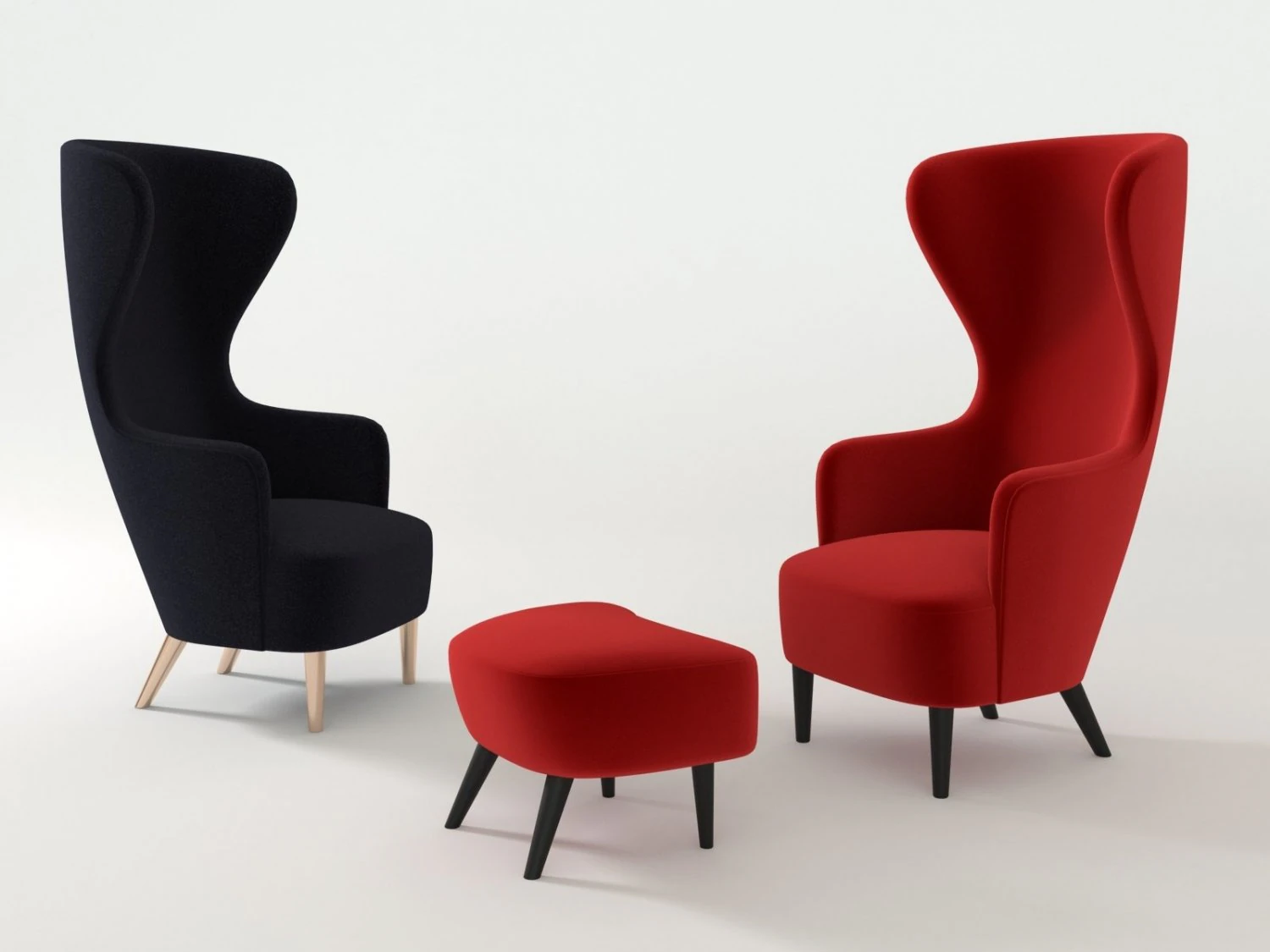wingback by tom dixon 3D Model .c4d .max .obj .3ds .fbx .stl .blend