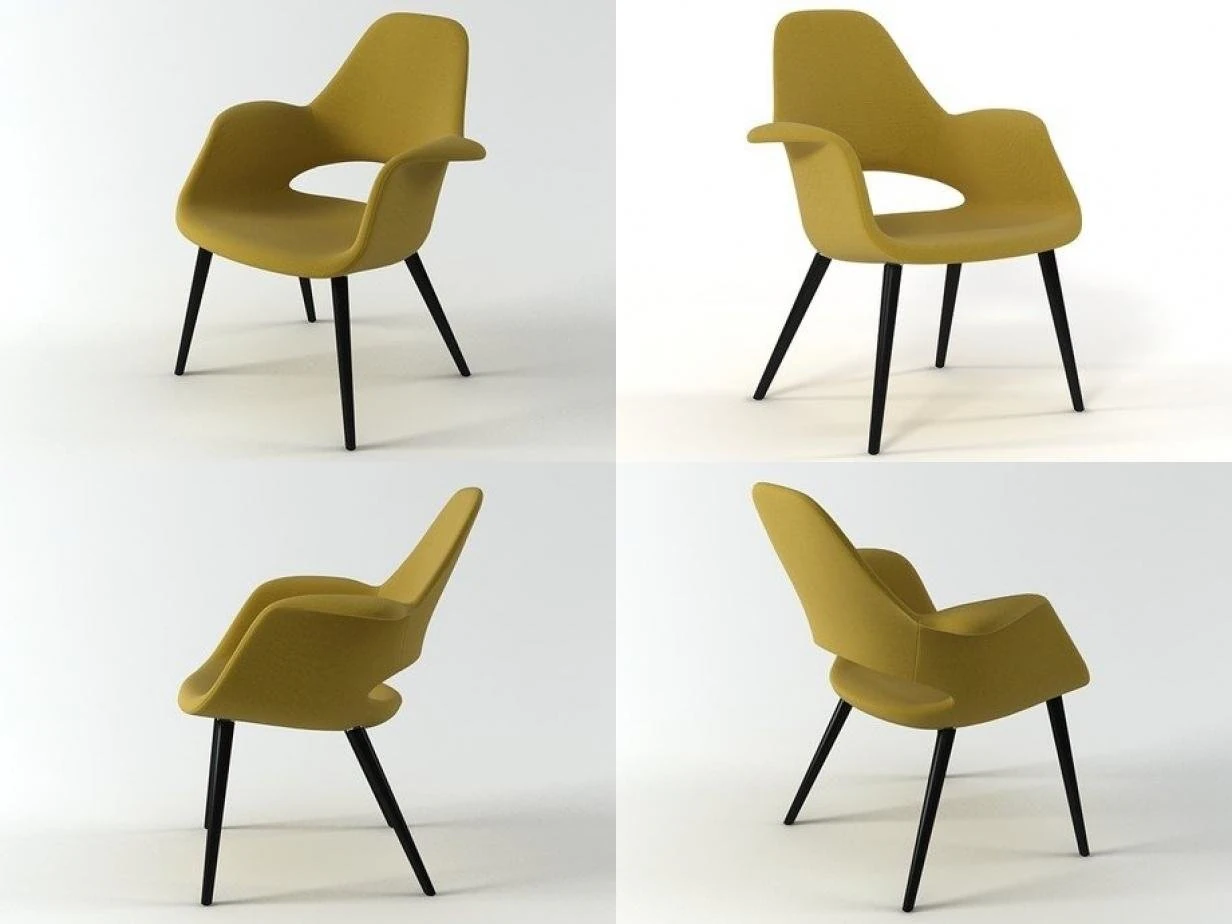 organic highback by vitra 3D Model .c4d .max .obj .3ds .fbx .stl .blend 
