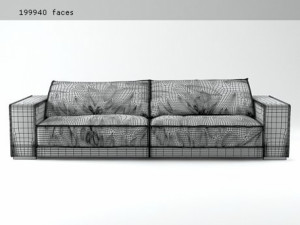 budapest sofa 02 by baxter Modelo 3D