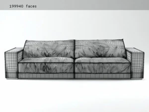 budapest sofa 02 by baxter 3D Model