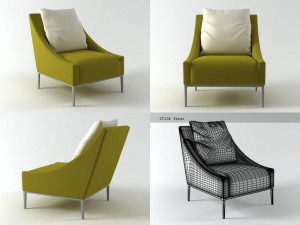 jean armchair by bb italia 3D 模型
