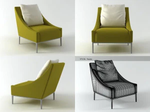 jean armchair by bb italia 3D Model