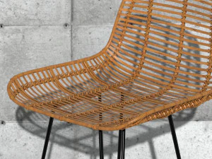 rattan barstool by hk living 3D Model