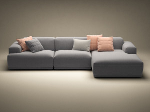 connect 3-seater lounge by muuto 3D Model