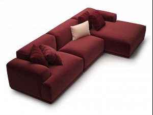 connect 3-seater lounge by muuto Modello 3D