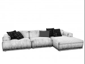 connect 3-seater lounge by muuto 3D Model