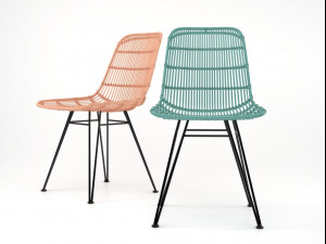 rattan chair by hk living 3D 模型