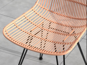 rattan chair by hk living 3D 模型