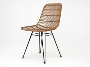 rattan chair by hk living 3D 模型