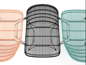 rattan chair by hk living 3D 模型