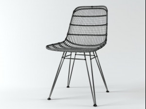 rattan chair by hk living 3D 模型