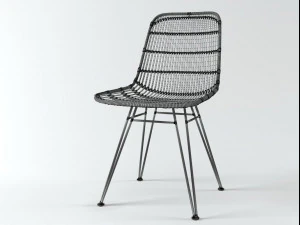 rattan chair by hk living 3D Model