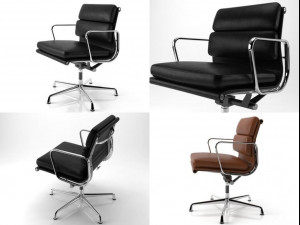 eames soft pad chair by vitra 3D 模型