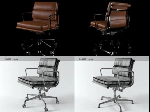 eames soft pad chair by vitra 3D Model