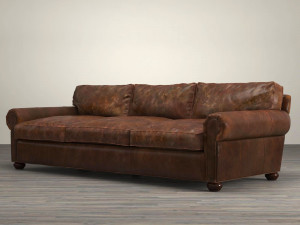 96 lancaster leather sofa by restoration hardware 3D-Modell