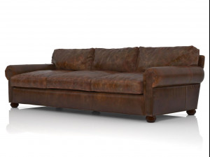 96 lancaster leather sofa by restoration hardware 3D Model