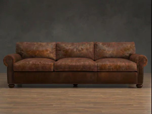96 lancaster leather sofa by restoration hardware 3D Model