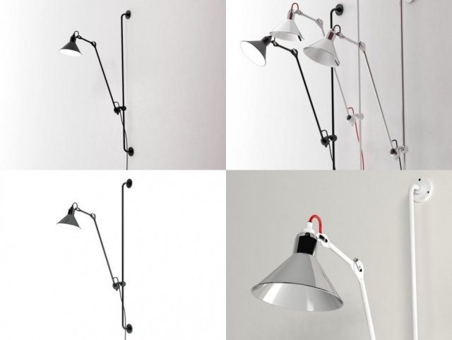 n214 wall lamp by dcw ditions 3D Модель .c4d .max .obj .3ds .fbx .stl .blend 