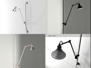 n214 wall lamp by dcw ditions 3D Модель