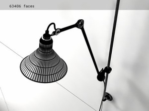 n214 wall lamp by dcw ditions 3D Модель