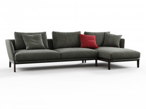 chelsea chc04 corner sofa composition by molteni c 3D Model