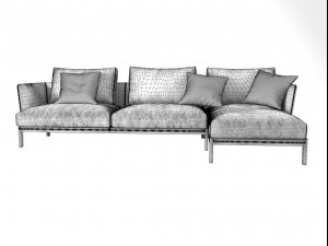 chelsea chc04 corner sofa composition by molteni c 3D Model