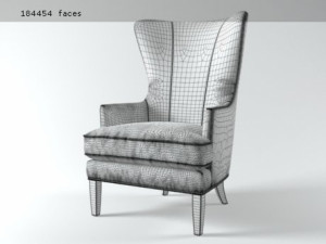 whitney accent chair 3d 3D-Modell