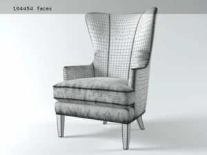 whitney accent chair 3d 3D Model