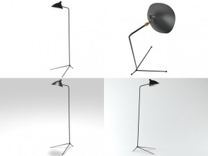 serge mouille standing lamp by serge mouille 3D Model