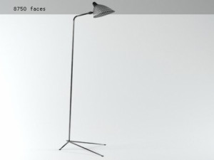 serge mouille standing lamp by serge mouille 3D Model