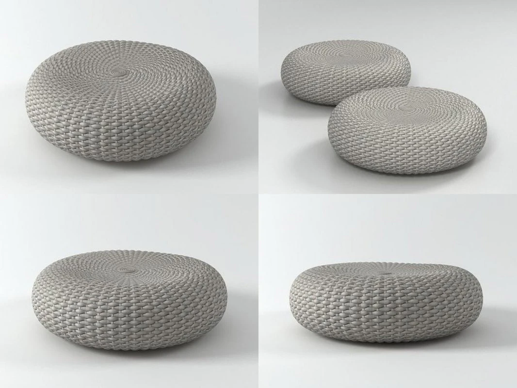 shell pouf by paola lenti 3D Model .c4d .max .obj .3ds .fbx .stl .blend 