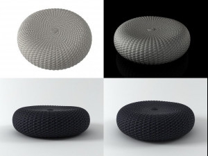 shell pouf by paola lenti Model 3D