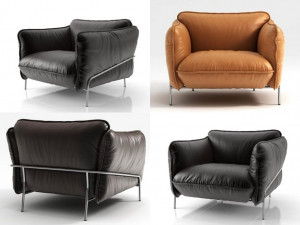continental armchair 3d 3D Model