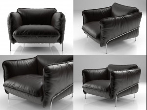 continental armchair 3d 3D Model