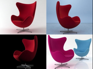 egg by fritz hansen Modello 3D