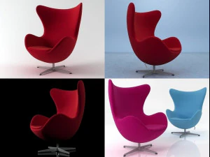 egg by fritz hansen 3D Model
