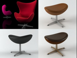 egg by fritz hansen Modello 3D