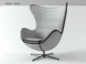 egg by fritz hansen Modello 3D