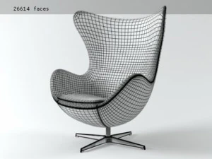 egg by fritz hansen 3D Model