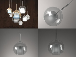 glo pendant light by penta Model 3D