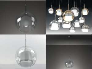 glo pendant light by penta Model 3D